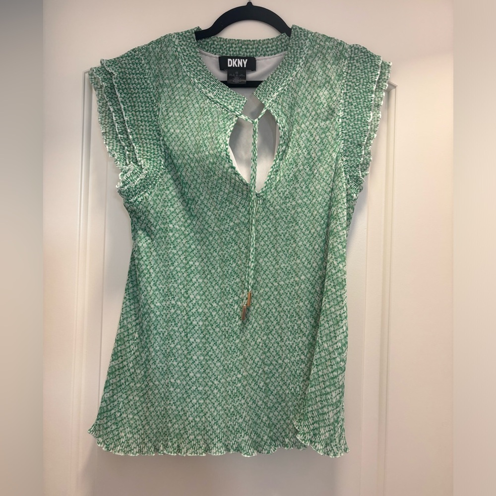 DKNY Green Business Sleeveless Top
